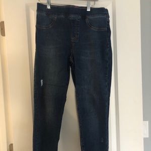Spanx Distressed jean leggings